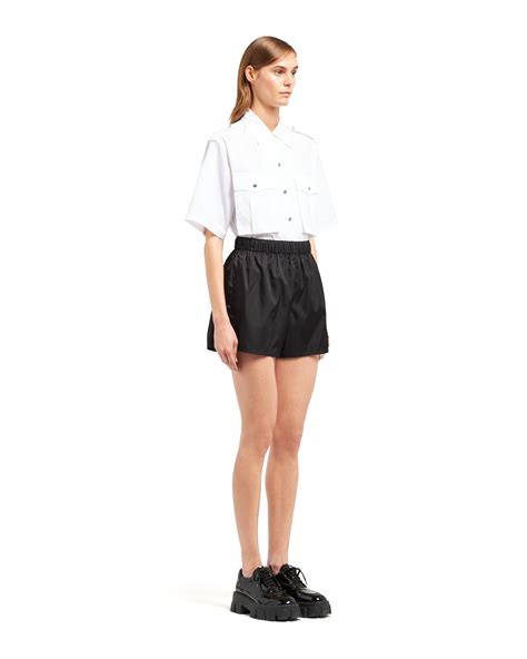 prada nylon shorts women's|prada gabardine nylon pants.